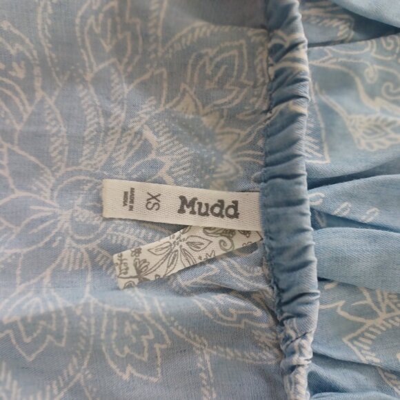 Mudd Midi Dress Women XS Light Blue A-line 100% Lyocel Made In India - Picture 6 of 6